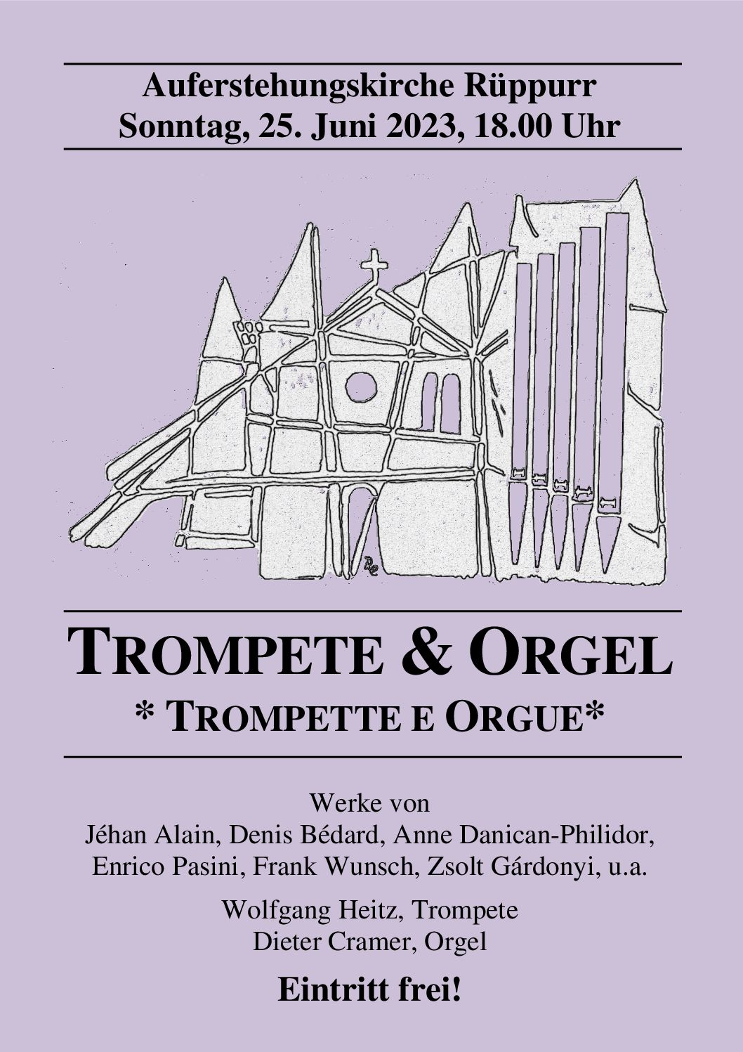 thumbnail of Trompete & Orgelkonzert Trompette e Orgue 2023 – Werbung